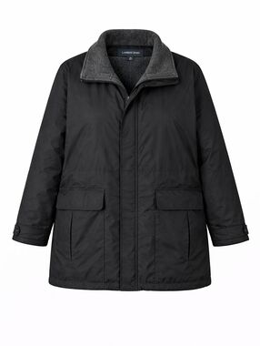 Lands End Polartec Coat Women's Plus 2X Sz 20w-22w Black Jacket Fully Insulated